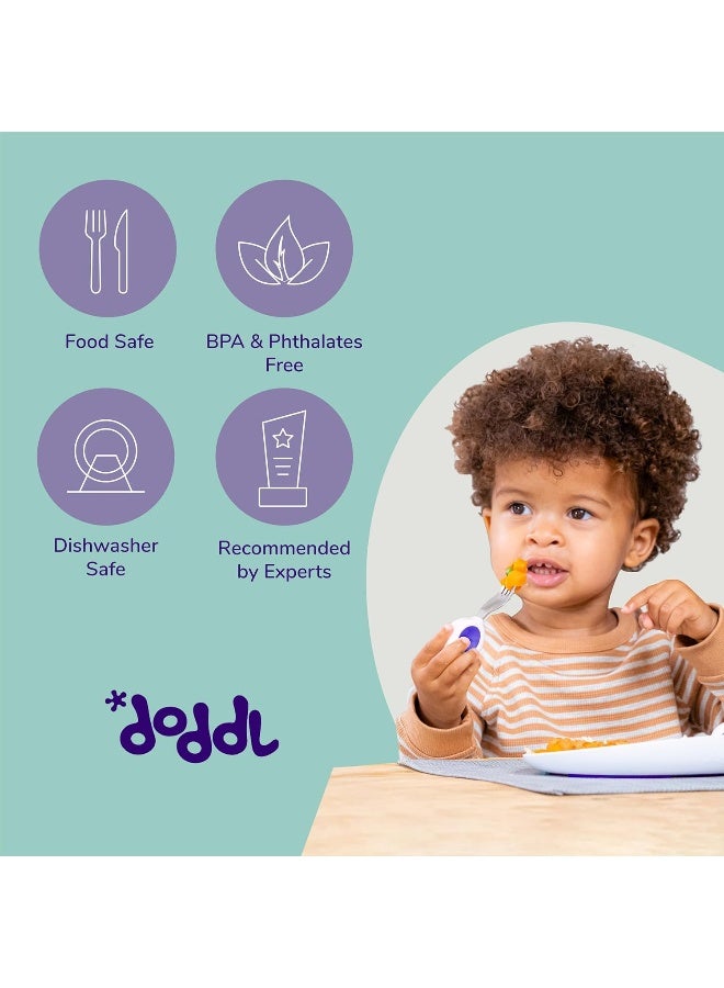 doddl Spoon and Fork Set, Blueberry Blue - Image 5